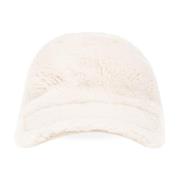 Yves Salomon Fur baseball cap Beige, Dam