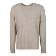 Z Zegna Lyxig Cashmere Blandning Crew Neck Sweater Beige, Herr