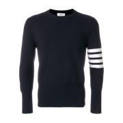 Thom Browne Crew Neck Pullover Blue, Herr