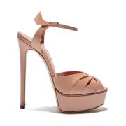 Casadei Höga klack sandaler Beige, Dam