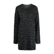 Zadig & Voltaire Leo Print Topp i Kol Black, Dam