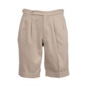 Incotex Mäns Casual Bermuda Shorts Beige, Herr