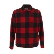 Woolrich Timber Check Overshirt Red, Herr