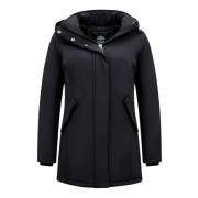 Matogla Dam Parka - Äkta Pälskrage - Slim Fit Black, Dam