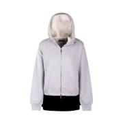 Moorer Dragkedjehoodies White, Dam