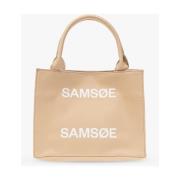 Samsøe Samsøe ‘Betty’ shopper väska Beige, Dam