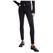 Liu Jo Högmidjade Divine Skinny Jeans Black, Dam