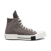 Rick Owens Grå Canvas High-Top Sneakers Gray, Herr