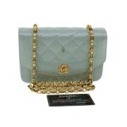 Chanel Vintage Förhandsägd Blå Satin Chanel Flapväska Blue, Dam