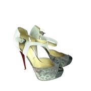 Christian Louboutin Pre-owned Pre-owned Sandaler Gray, Dam