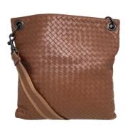 Bottega Veneta Vintage Pre-owned Läder axelremsvskor Brown, Dam