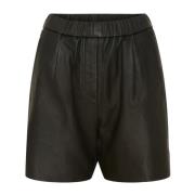 Notyz Lädershorts Black, Dam