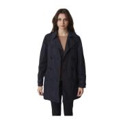 Aspesi Belted Coat Blue, Dam