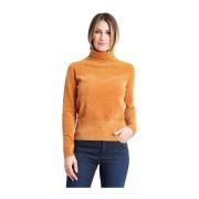 RRD Velvet Turtleneck Orange, Dam