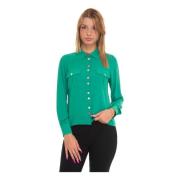 Liu Jo Polyesterblus med Ficka Green, Dam