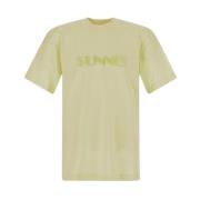 Sunnei Broderilogotyp-t-shirt Yellow, Dam