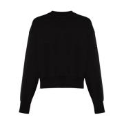 Y-3 Sweatshirt med logotyp Black, Dam