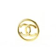 Chanel Vintage Metall Chanel Smycken, Begagnade Yellow, Dam