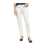 Brooks Brothers Stretch Cotton Jeans White, Dam