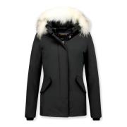 Matogla Exklusiv trendig Damer Fur Coat - Wooly Jacka Kort - 5897Z Bla...