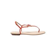 Aquazzura Seastar Platta Sandaler Orange, Dam