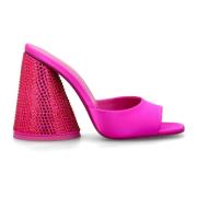 The Attico Luz Satin Mule, Uppgradera din skosamling Pink, Dam