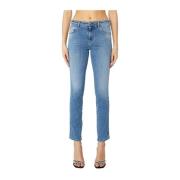 Diesel Stretchiga Skinny Jeans för Kvinnor Blue, Dam