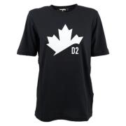 Dsquared2 Herr T-shirt i bomull Black, Dam