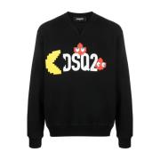 Dsquared2 Stilfull Herr Sweatshirt Uppgradering Black, Herr