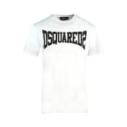 Dsquared2 it Bomull T-Shirt, Tillerkad i Italien White, Herr
