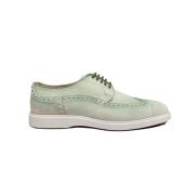 Santoni Grön Degrade Mocka Oxford Skor Green, Herr