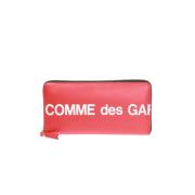 Comme des Garçons Logotyptryckt plånbok Red, Unisex