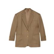 Gucci Ullblazer med hästbetsdetalj Brown, Dam