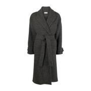 P.a.r.o.s.h. Belted Coats Gray, Dam