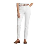 Polo Ralph Lauren 001 High Rise Slim-Fit Byxor White, Dam