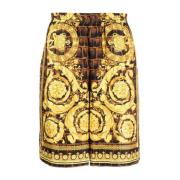 Versace Barocco Print Siden Shorts Yellow, Herr