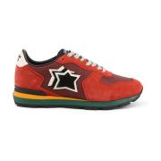 Atlantic Stars Tyg- och Mockasneakers med Gummisula Red, Herr