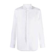 120% Lino Shirts White, Herr