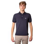 C.P. Company Polo Shirt, Kortärmad, Quiltad Bomull, Figursydd Stil Blu...