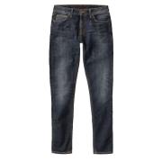 Nudie Jeans Jeans mager lin åldras indigo Blue, Herr