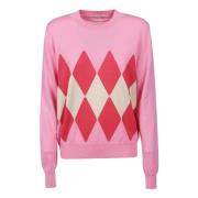 Ballantyne Klassisk diamon tröja Pink, Dam