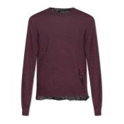 Maison Margiela Round-neck Knitwear Red, Herr