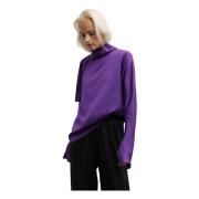 Ahlvar Gallery Rika silk blouse violet Purple, Dam