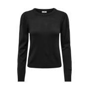 Jacqueline de Yong Round-neck Knitwear Black, Dam