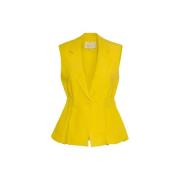 Ulla Johnson Sunsprite Peplum Vest Yellow, Dam