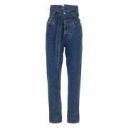 The Attico Stiliga Slim-Fit Jeans Blue, Dam