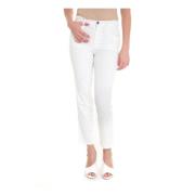 Fay Slim-fit byxor White, Dam