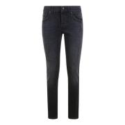 Dondup Slim Fit Jeans med Låg Midja Up168.Ds0255U Black, Herr