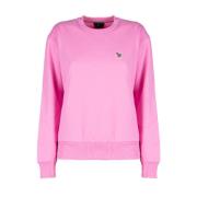 PS By Paul Smith Neonrosa Zebra Sweatshirt Pink, Dam