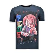 Local Fanatic Lyx Män T-shirt - Chucky Childs Play - 11-6365N Blue, He...